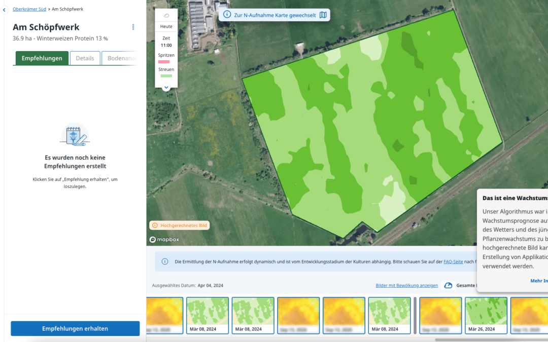 Jetzt in Atfarm: Wolkenfreie Satellitenbilder